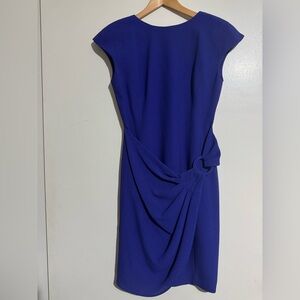 Bugardi Vintage Elegant Blue Dress buckle cap sleeve size 4